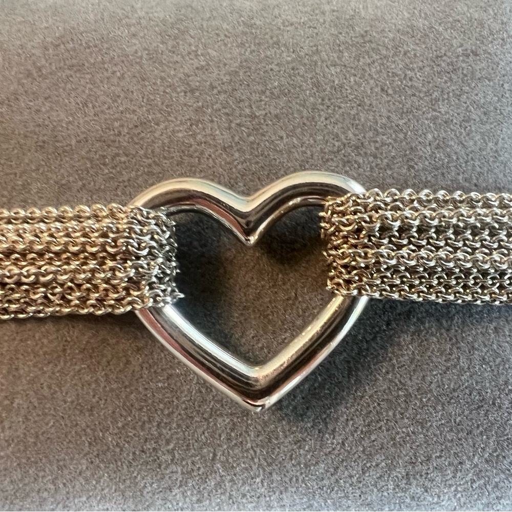 Tiffany & Co. Sterling Silver Heart Multi Chain Necklace - Picture 4 of 15